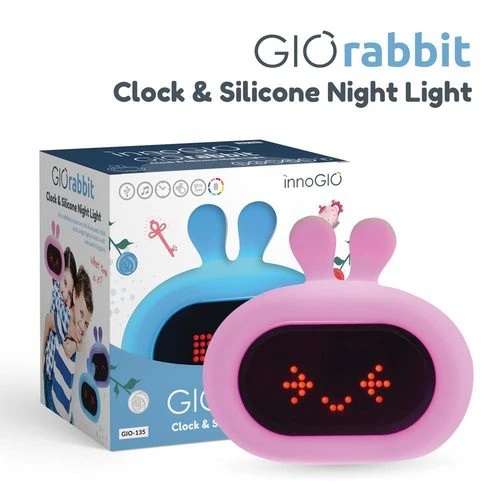 Innogio' Rabbit Lampada sveglia in silicone - Cosebimbi Easy